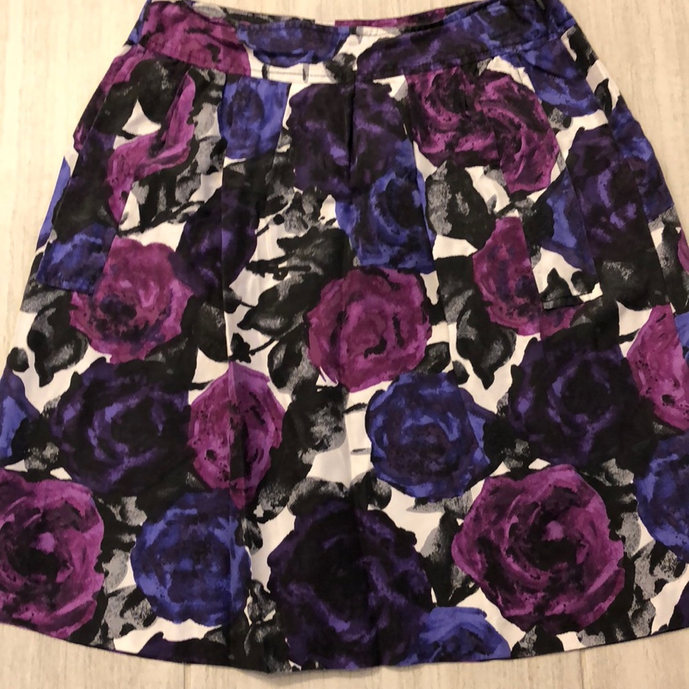 Michael Kors watercolor floral skirt with pockets